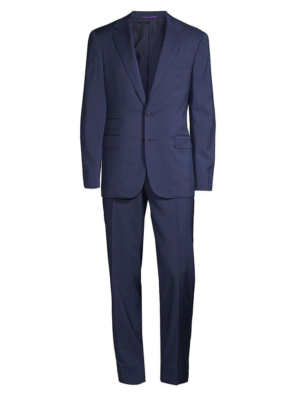Mens Gregory Single-Breasted Two-Button Wool Suit Product Image