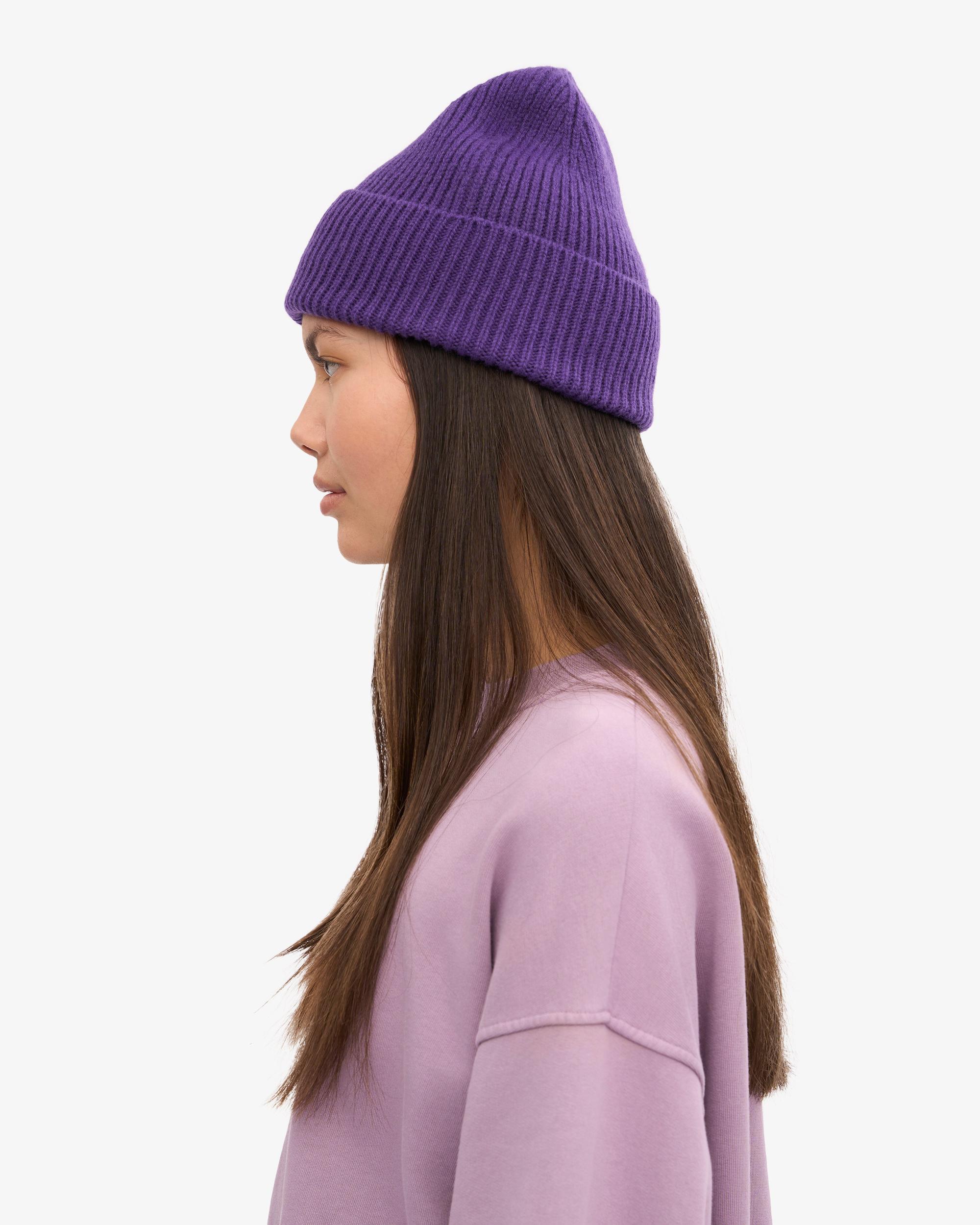 Merino Wool Beanie - Ultra Violet Product Image