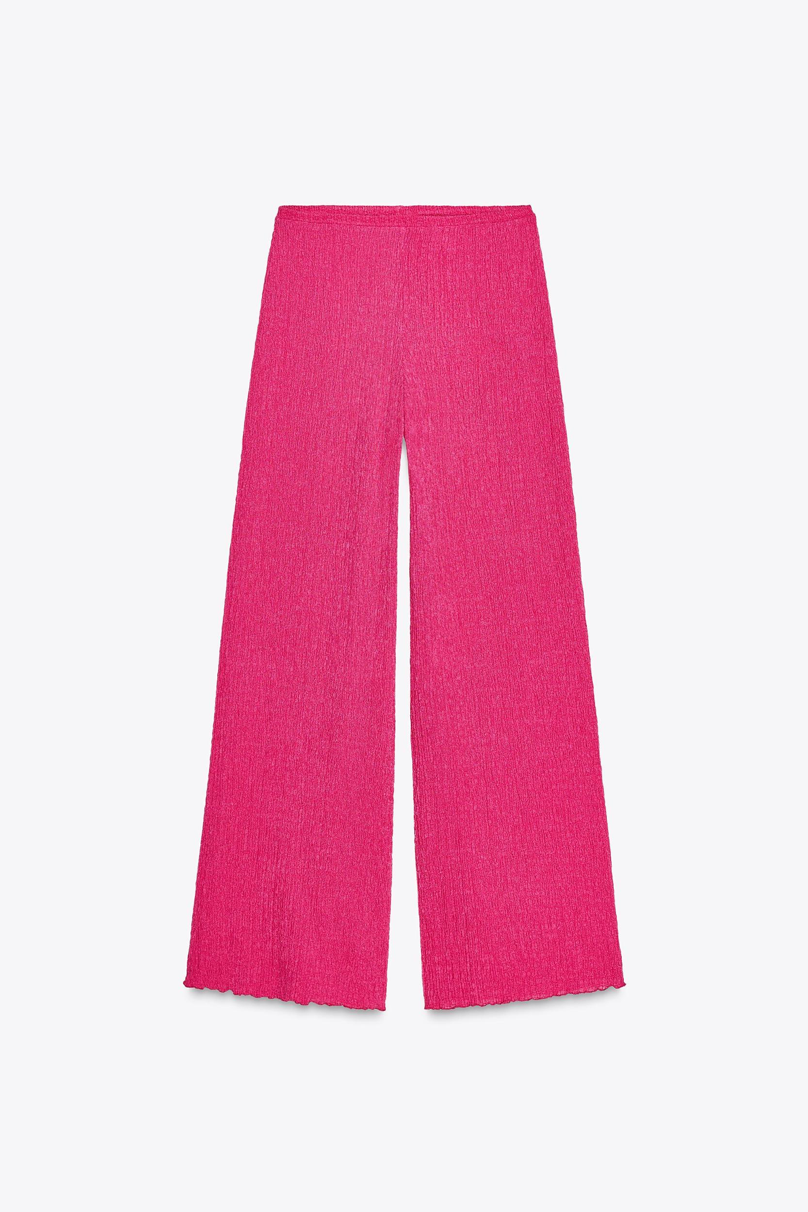 TEXTURED FLOWY PANTS Product Image