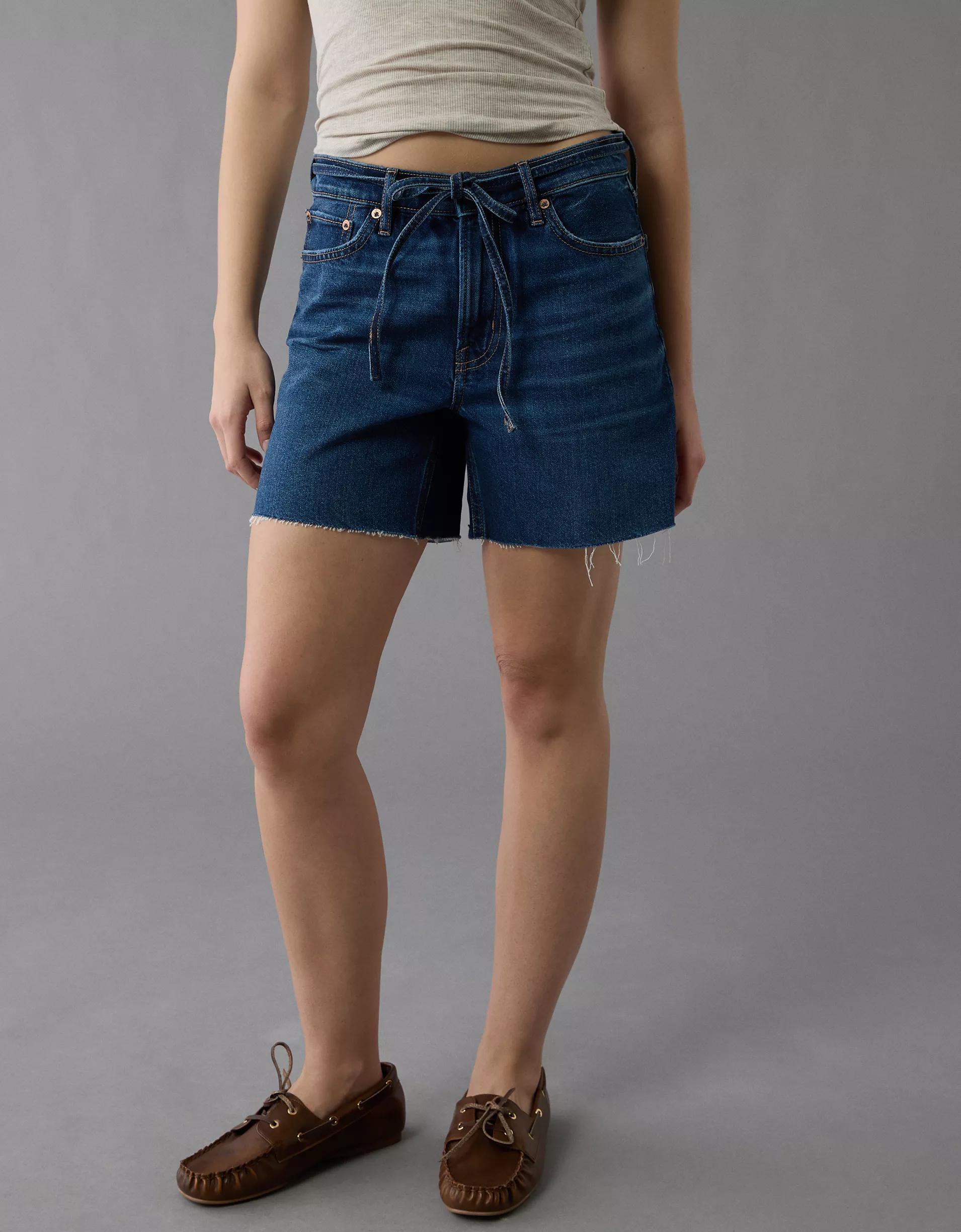 AE 6" Strigid Super High-Waisted Relaxed Denim Short Product Image