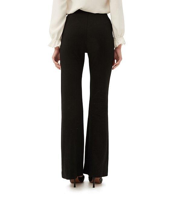 Trina Turk Chimayo 3 Ponte Knit High Waisted Side Zip Flare Leg Pants Product Image