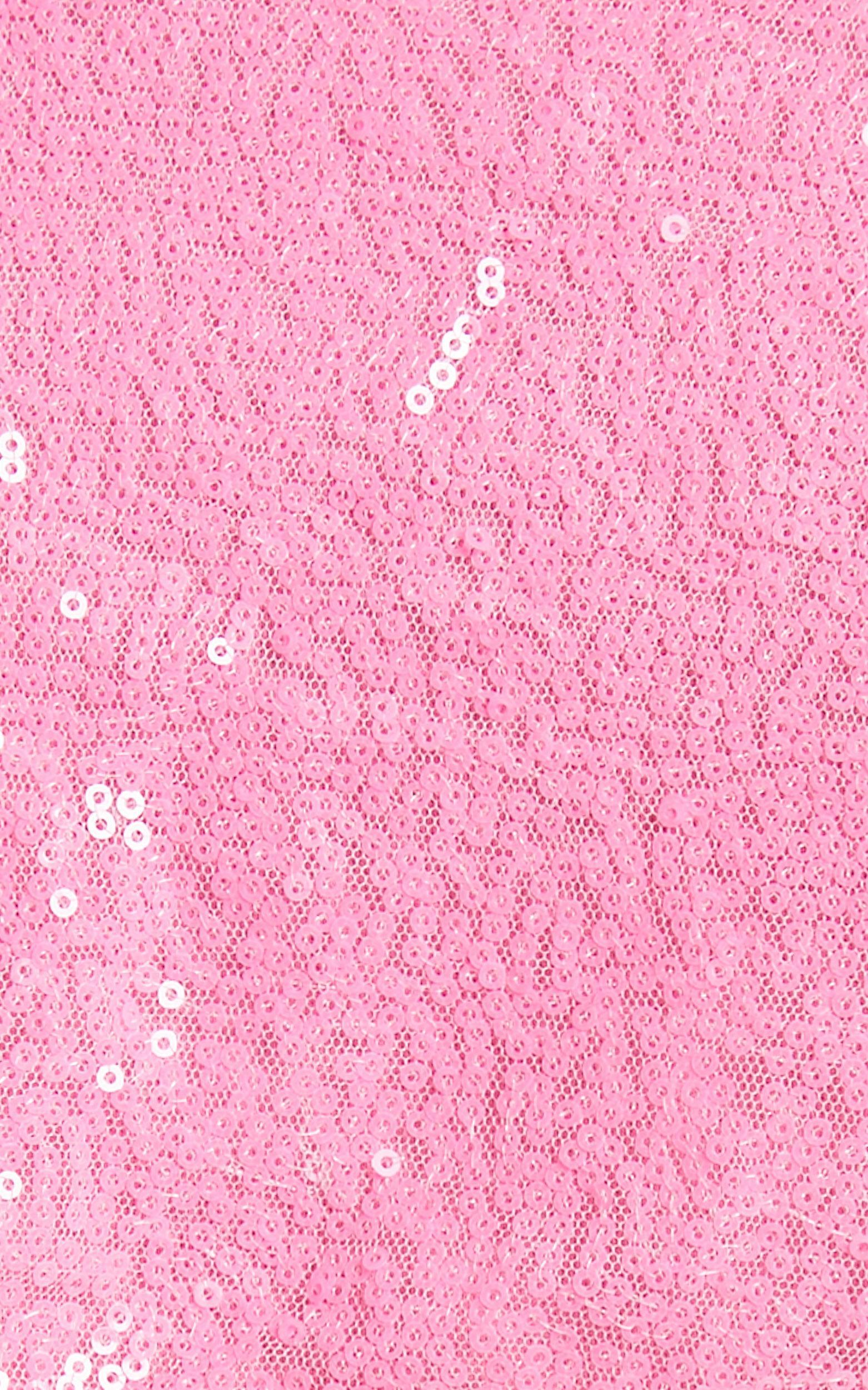 Elswyth Top - Strappy Sequin Crop Cami Top in Pink Product Image