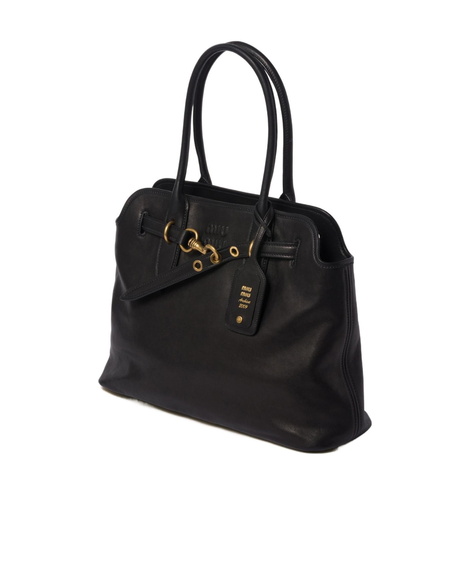 MIU MIU Nappa Leather Bag In Black Product Image