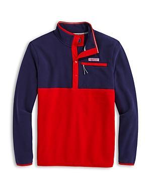 Vineyard Vines Harbor Fleece 1/4 Snap (Stone) Men's Clothing Product Image