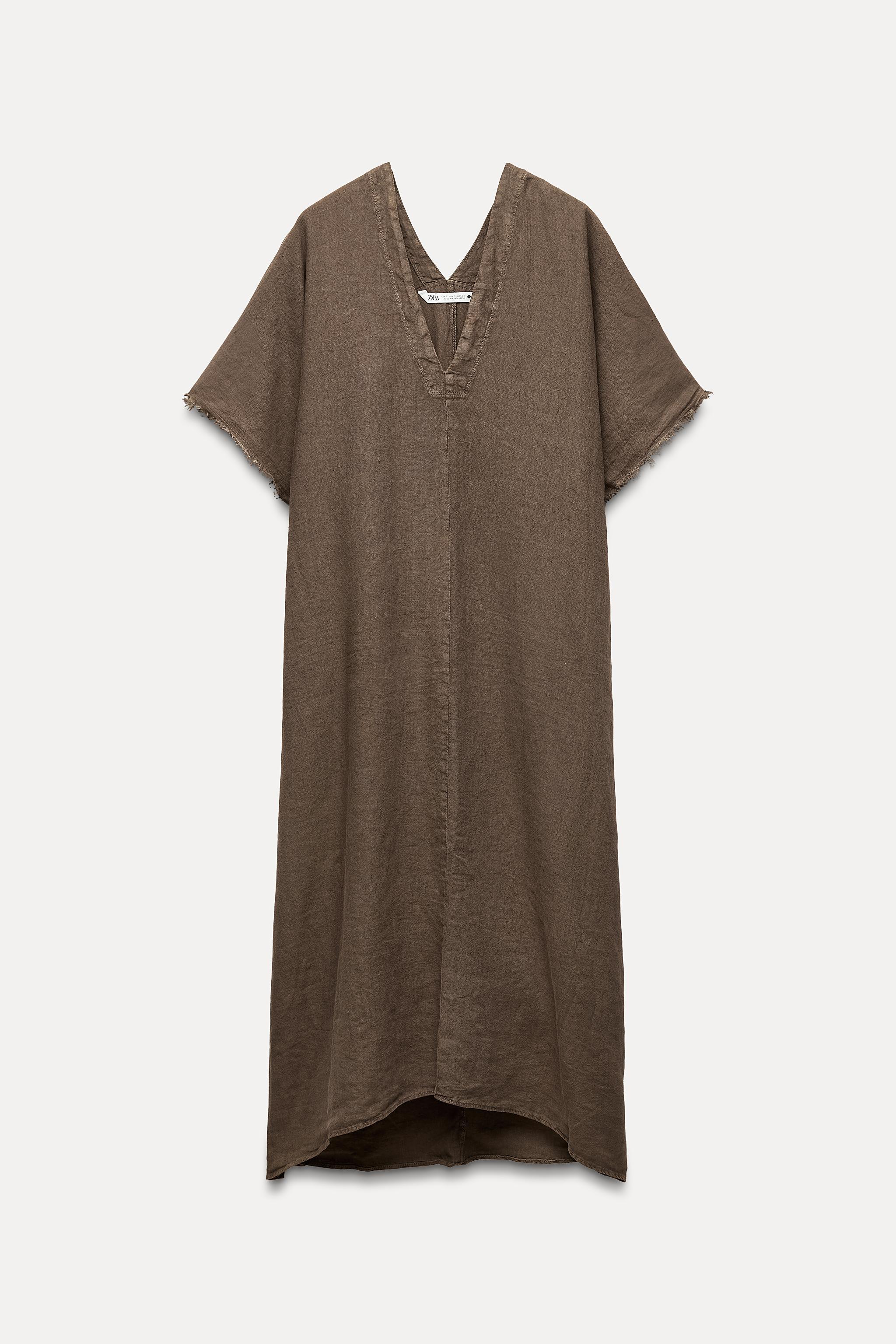 LINEN BLEND TUNIC DRESS ZW COLLECTION Product Image