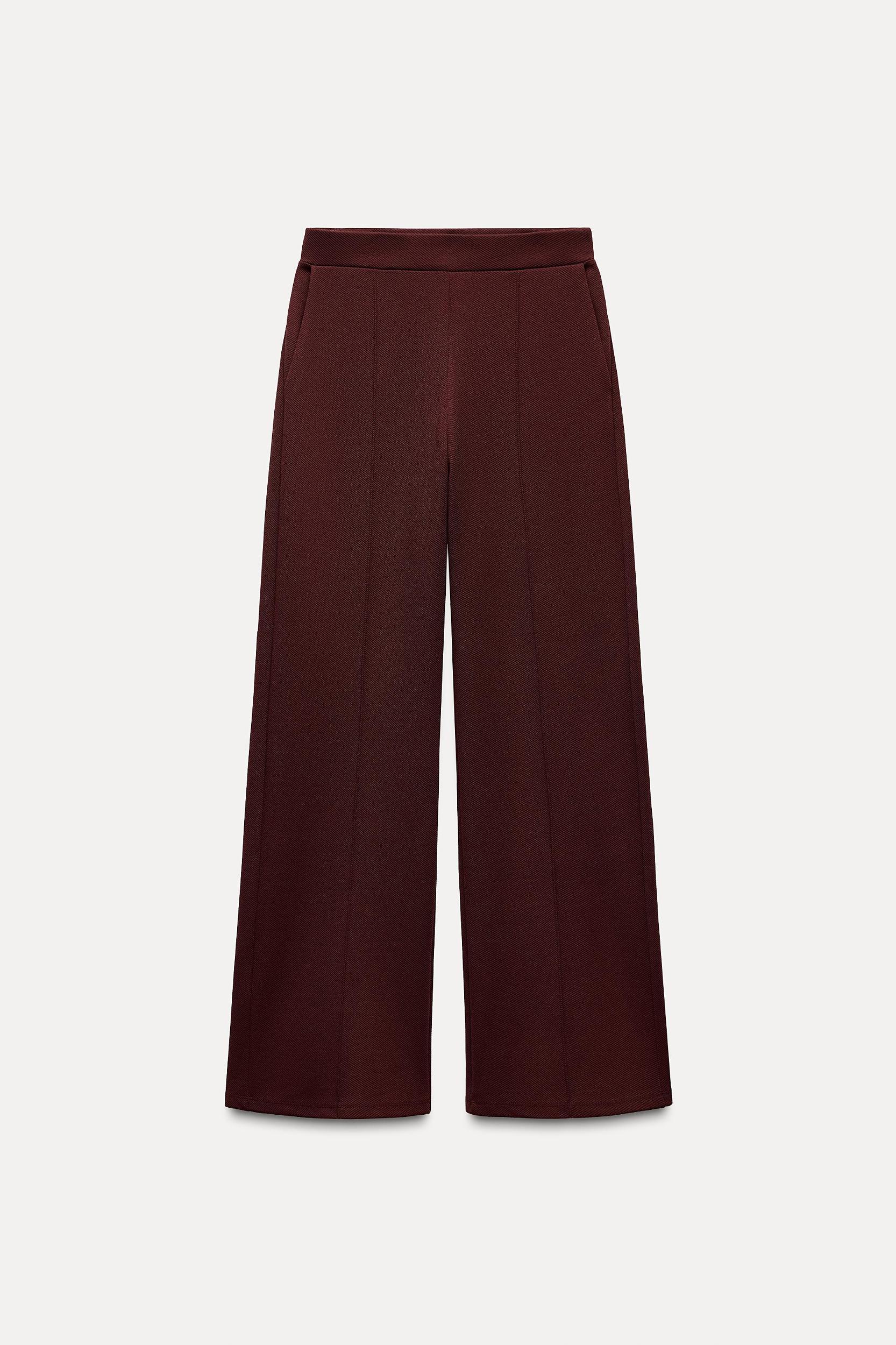 WIDE LEG RIBBED PANTS Product Image