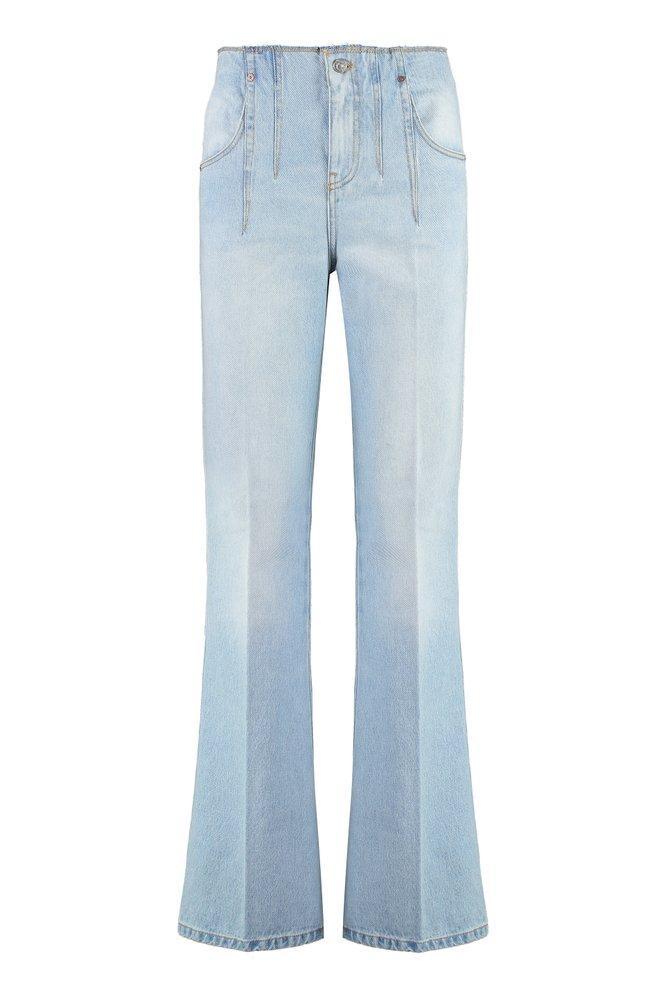 VICTORIA BECKHAM High Rise Flared Jeans In Blue Product Image