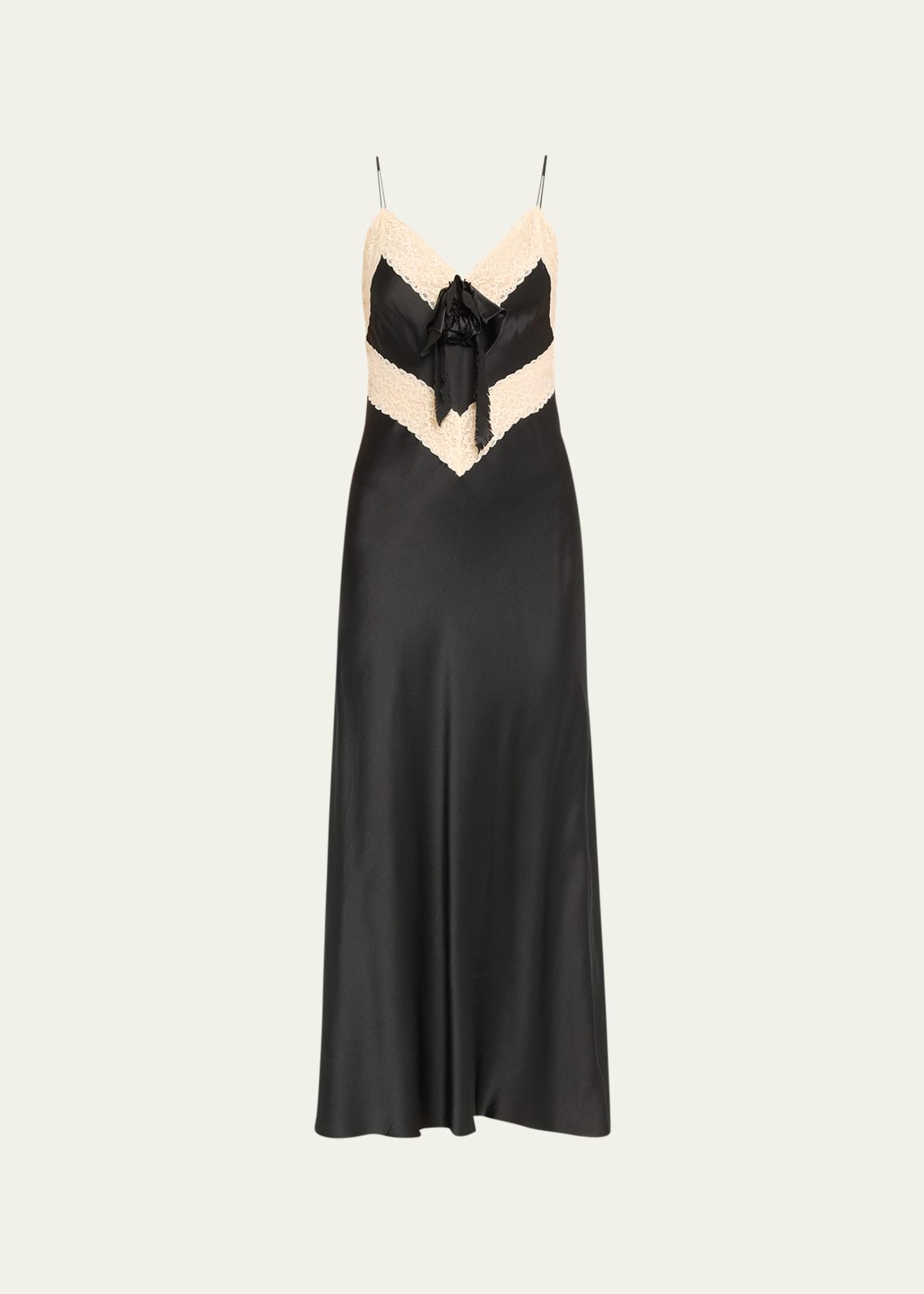 LoveShackFancy Serita Silk Slip Dress Product Image