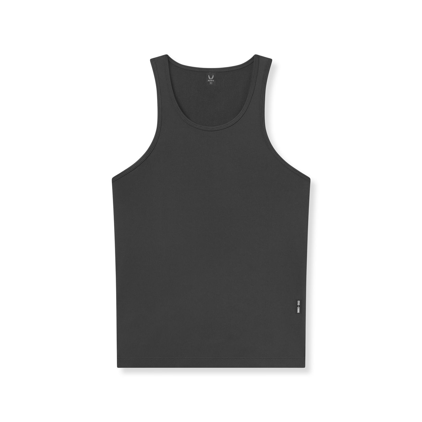 0986. Creora® Tech Ribbed Tank - Space Grey Product Image