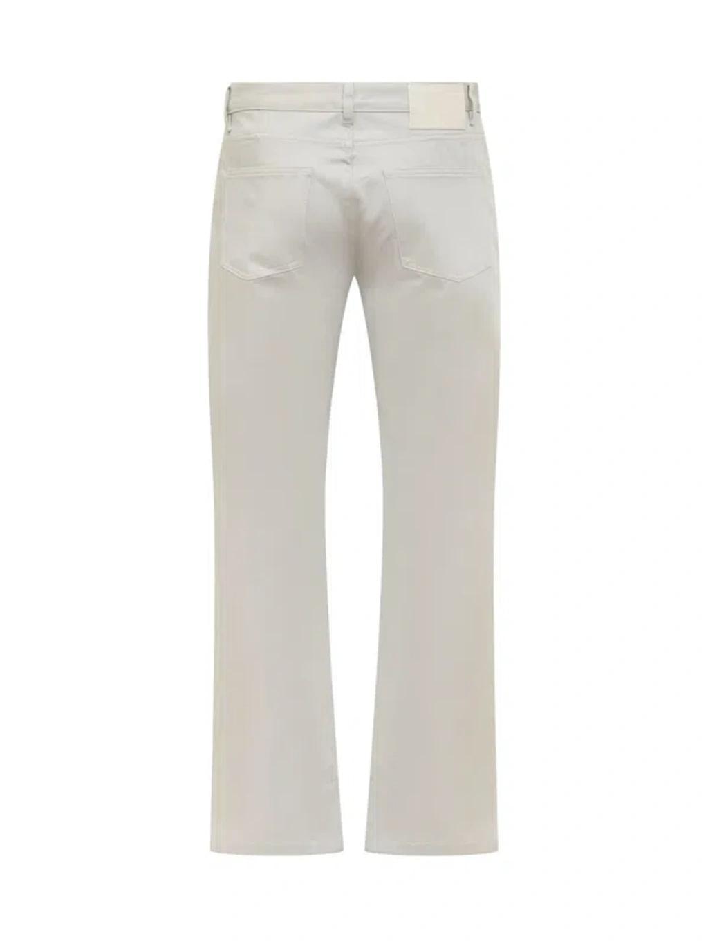 Straight Fit Trousers In Silver Product Image