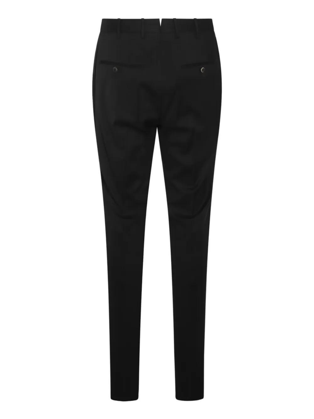 PT TORINO Pleat-detailing Skinny Trousers In Black Product Image