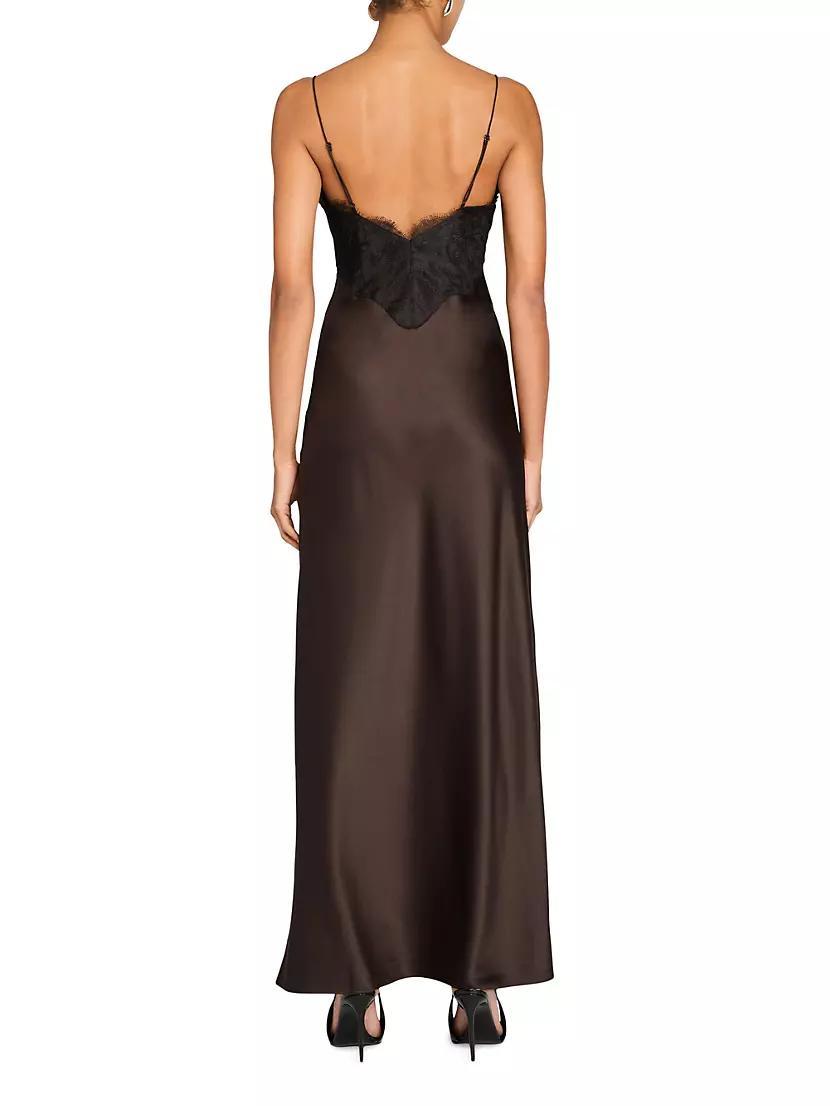 Grenache Satin Maxi Dress Product Image