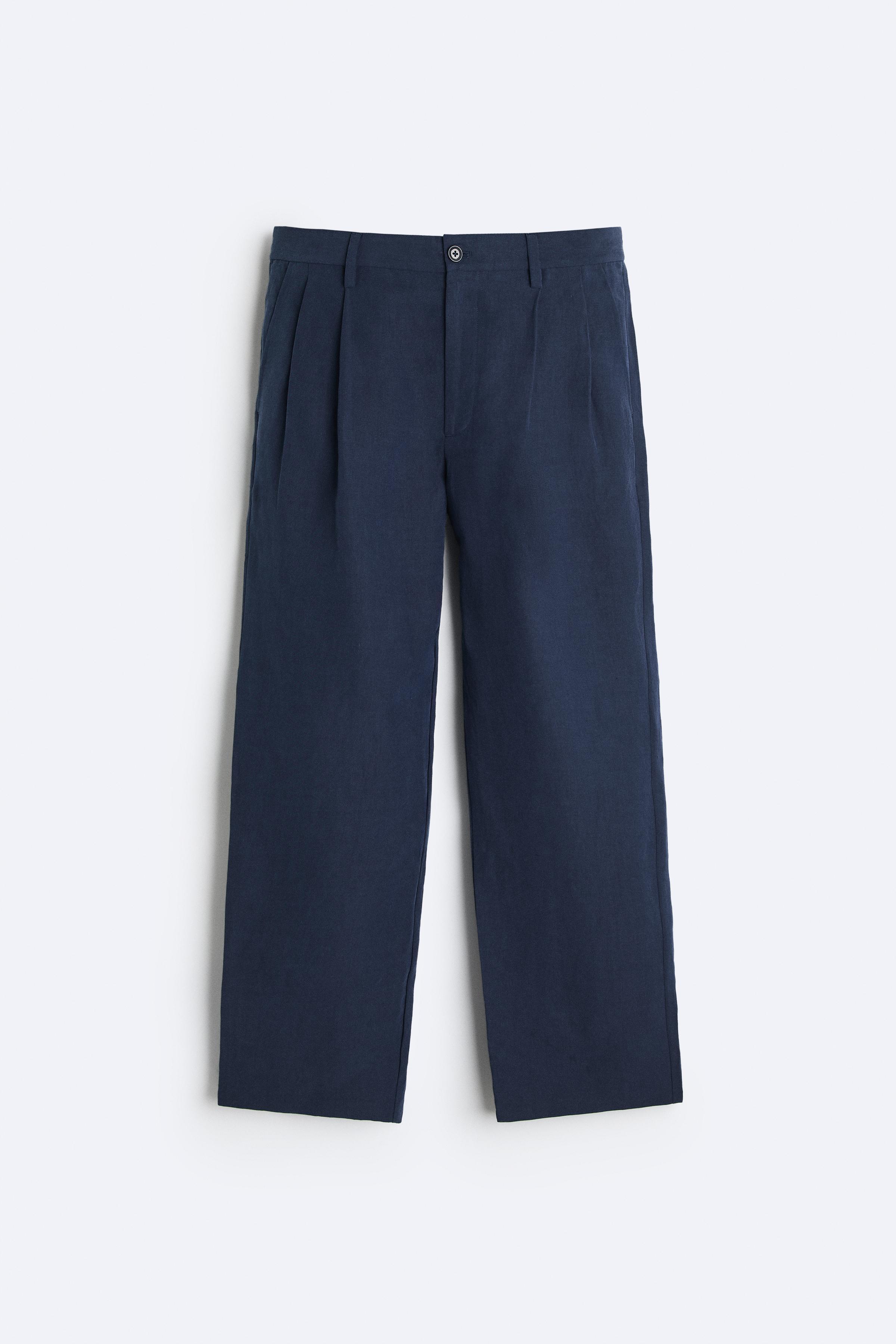 LINEN AND SILK BLEND PANTS Product Image