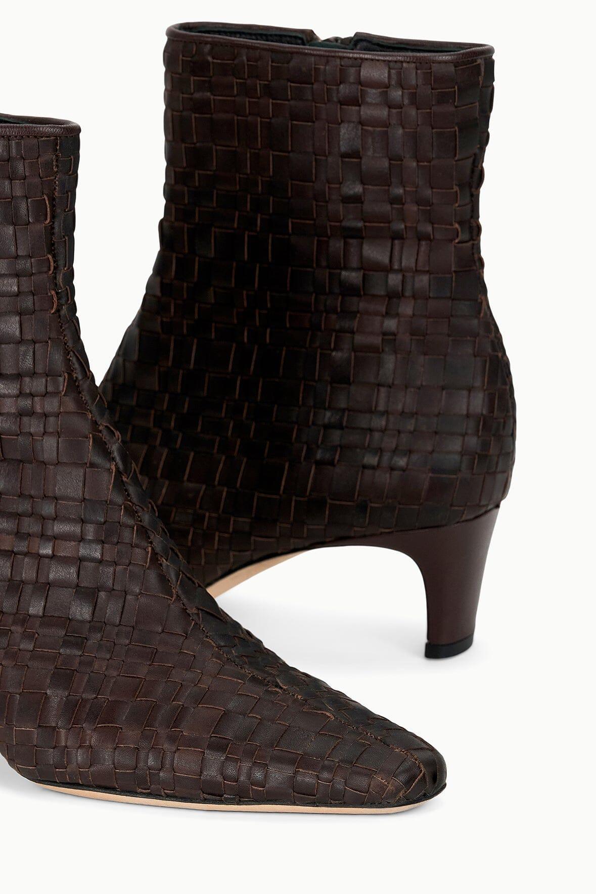 WALLY ANKLE BOOT | ESPRESSO WOVEN LEATHER Product Image