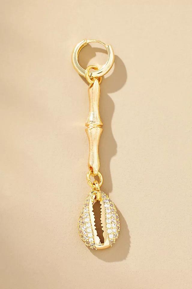 Shell Huggie Drop Earrings Product Image