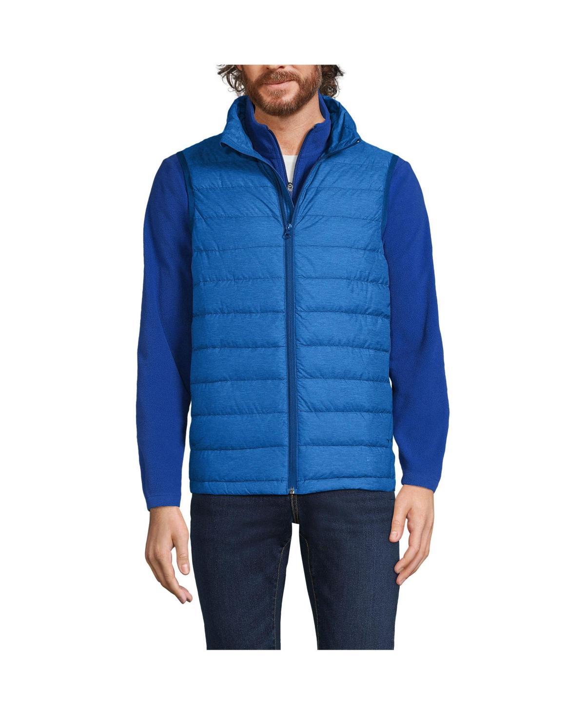 Men's Lands' End Wanderweight Down Puffer Vest, Size: XXL, Black Product Image