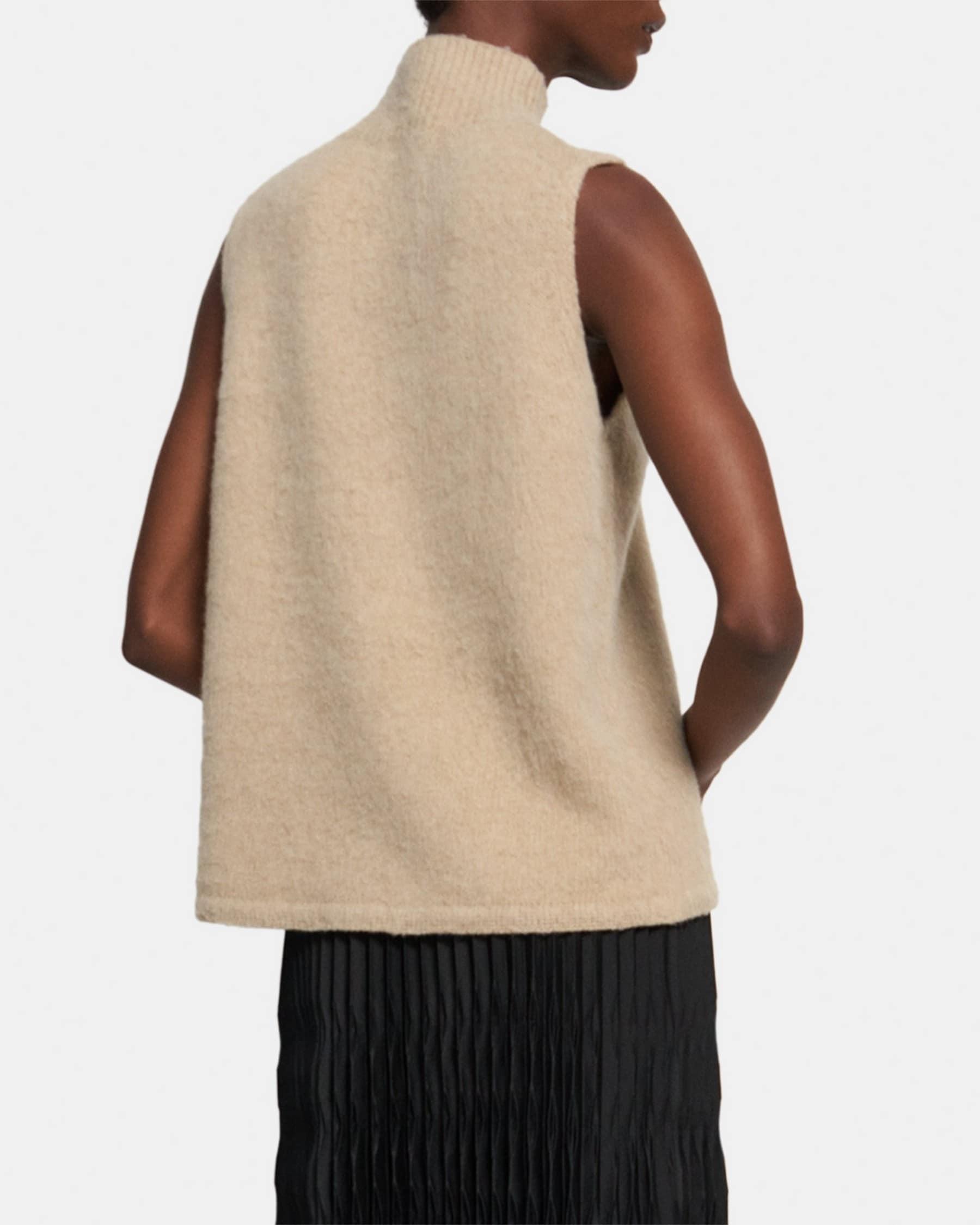 Turtleneck Sweater Shell in Brushed Wool Product Image