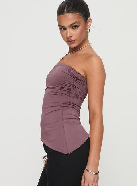 Galan Strapless Top Purple Product Image