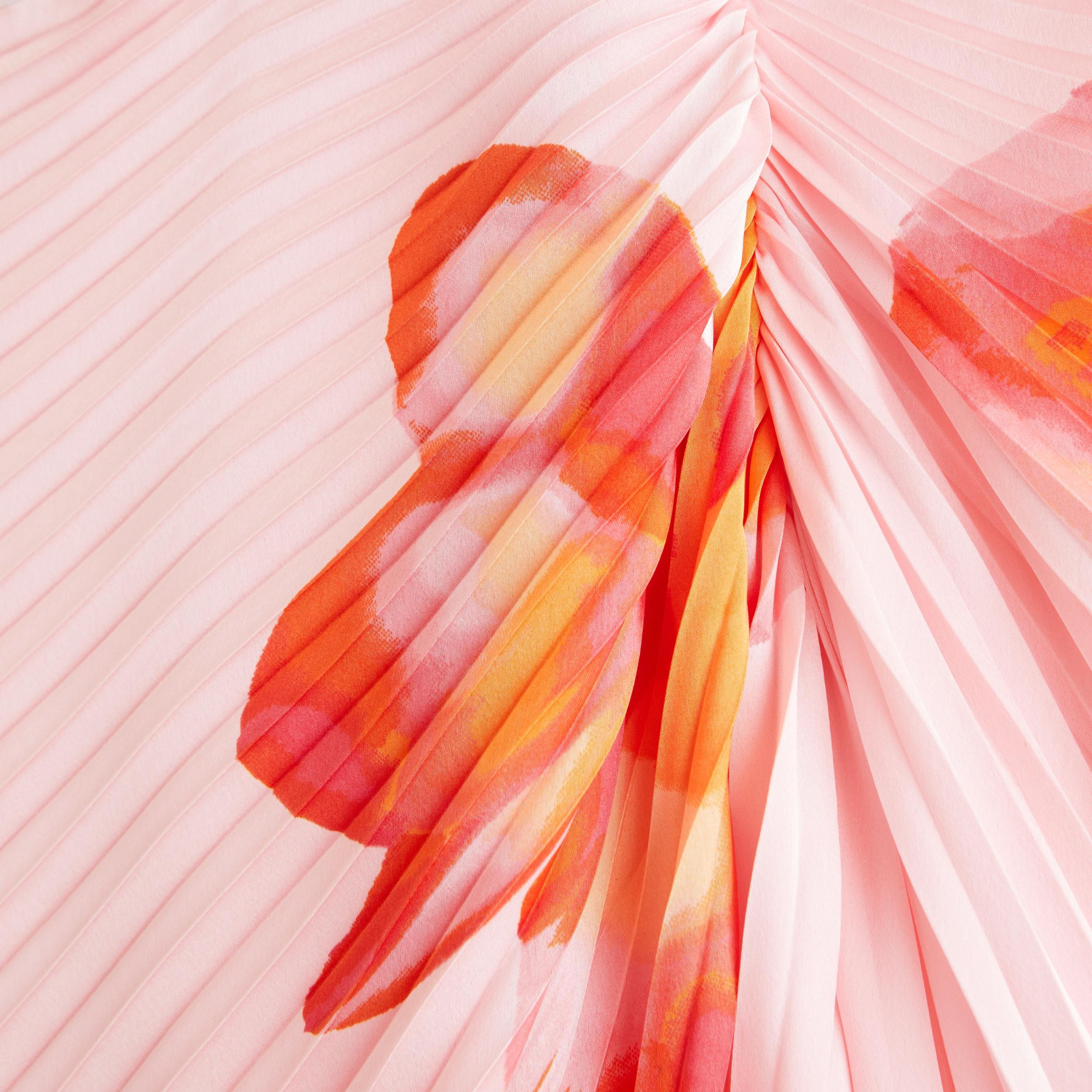 The A&F Giselle Pleated One-Shoulder Cutout Maxi Dress Product Image