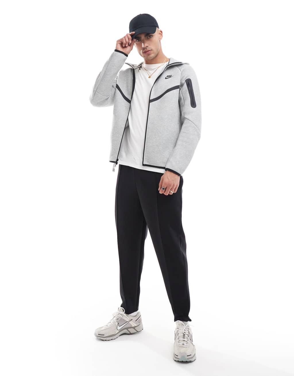 Nike Tech Fleece full zip hoodie in gray Product Image