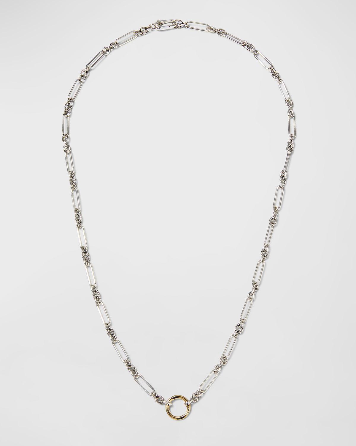 Lexington Chain Necklace in Silver with 18K Gold, 4.5mm Product Image