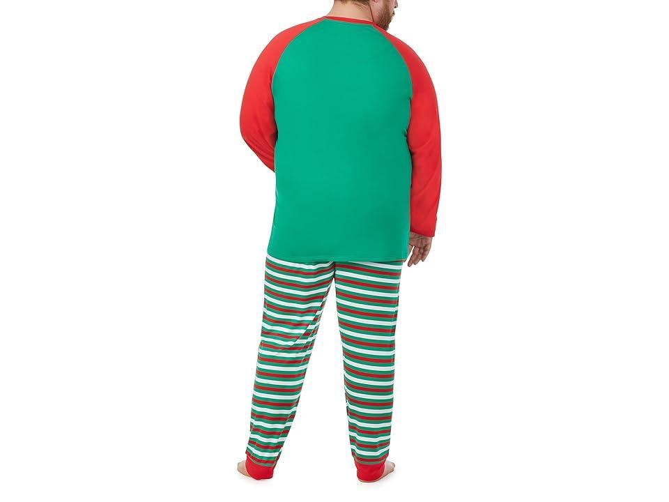 Pajamarama Big Tall Elf Long PJ Set (Holiday Stripe) Men's Pajama Sets Product Image