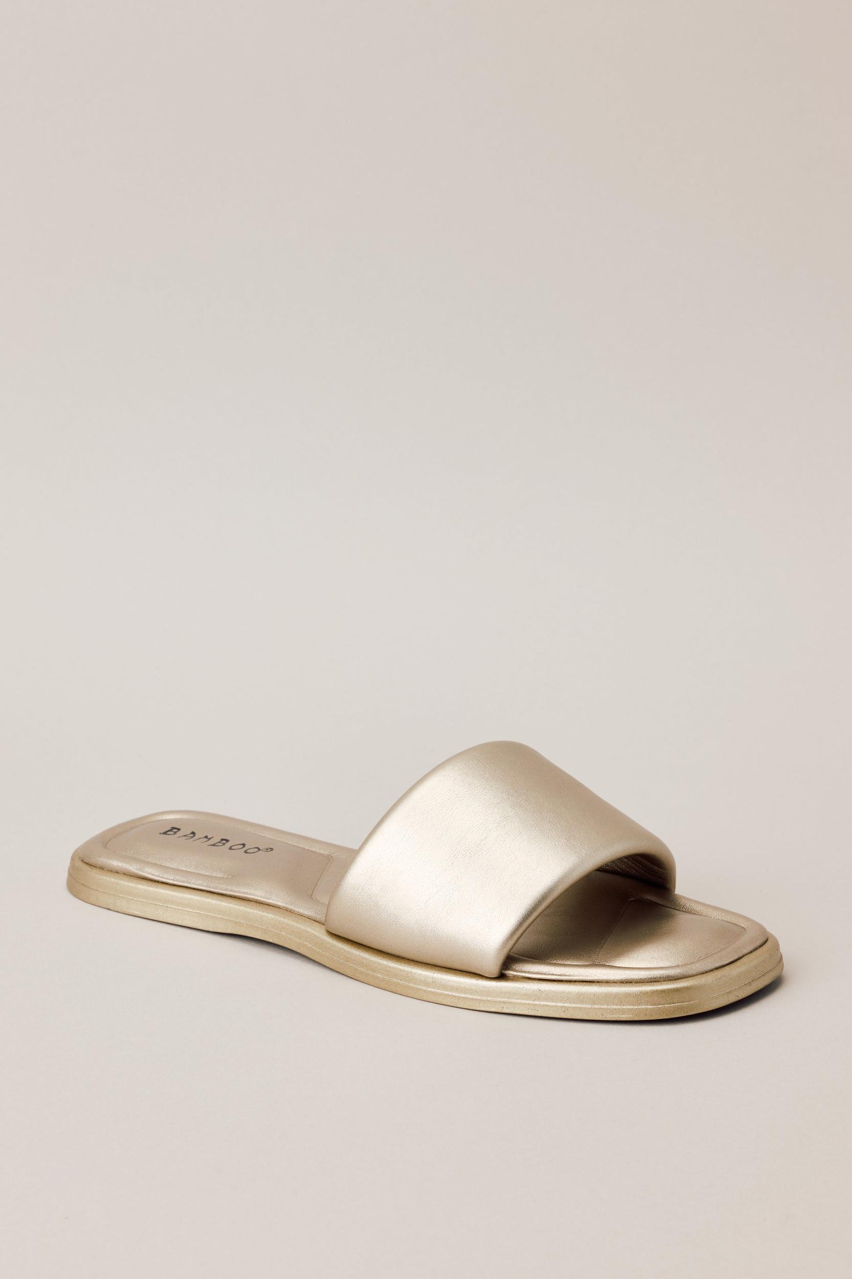 Oasis Steps Gold Metallic Sandals Product Image