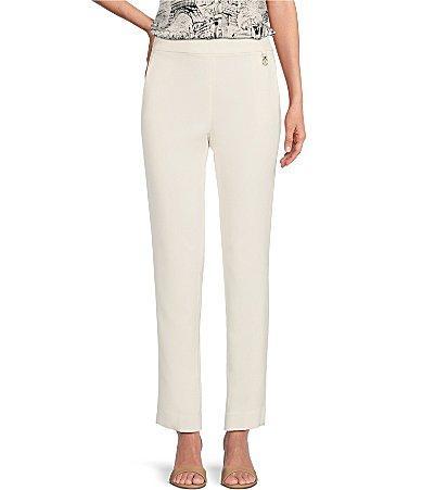 KARL LAGERFELD PARIS Slim Elastic Waistband Flat Front Pant Product Image