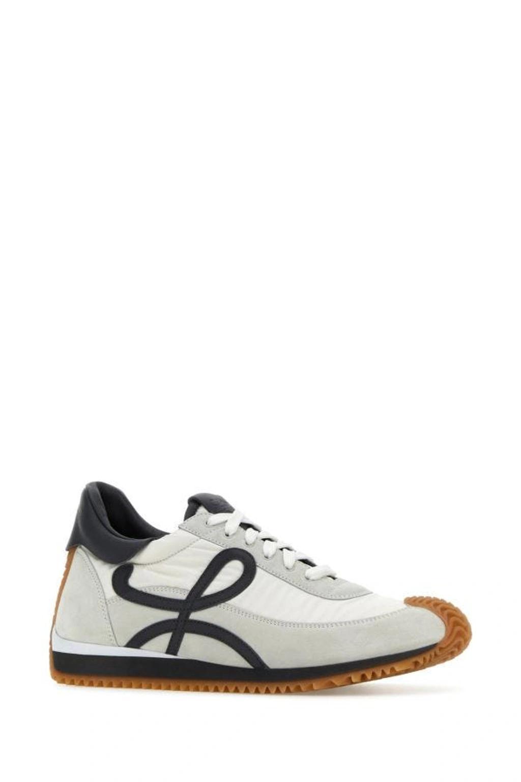 LOEWE Flow Runner Monogram-embroidered Suede Low-top Trainers In Multicolor Product Image