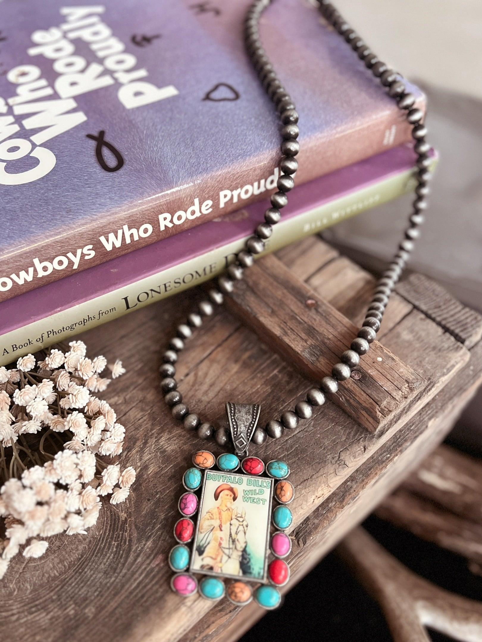 Buffalo Bill Vintage Navajo Inspired Beaded Necklace Product Image