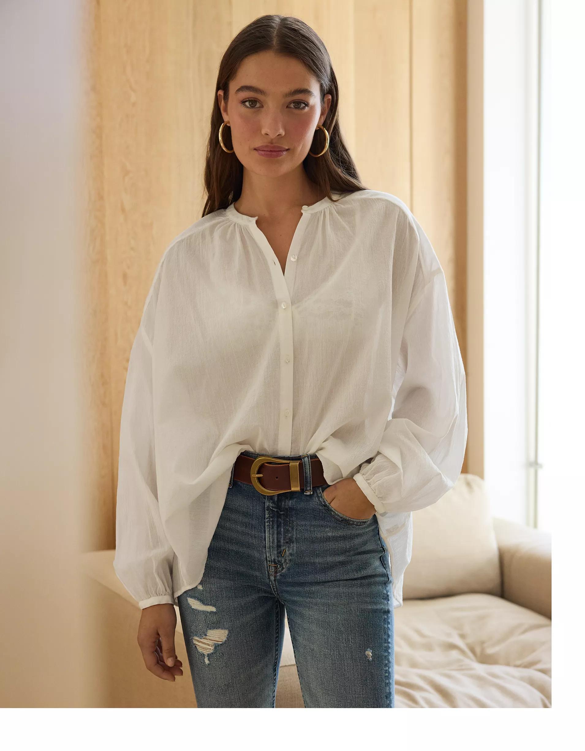 AE77 Premium Voile Blouse Product Image