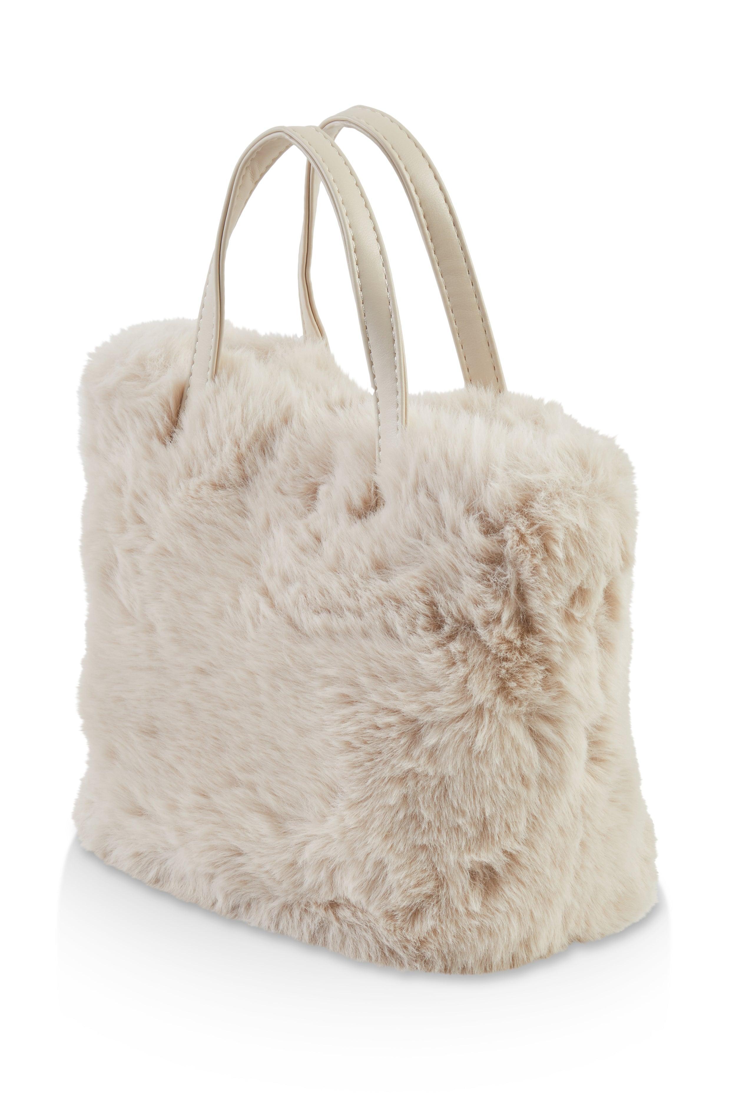 Faux Fur Tote Bag Female Product Image