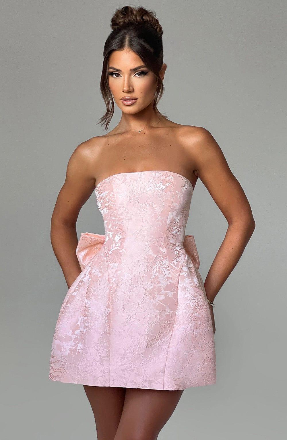 Elenora Mini Dress - Blush Product Image