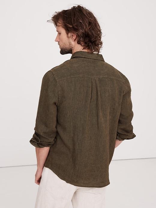 Standard-Fit Linen Shirt Product Image