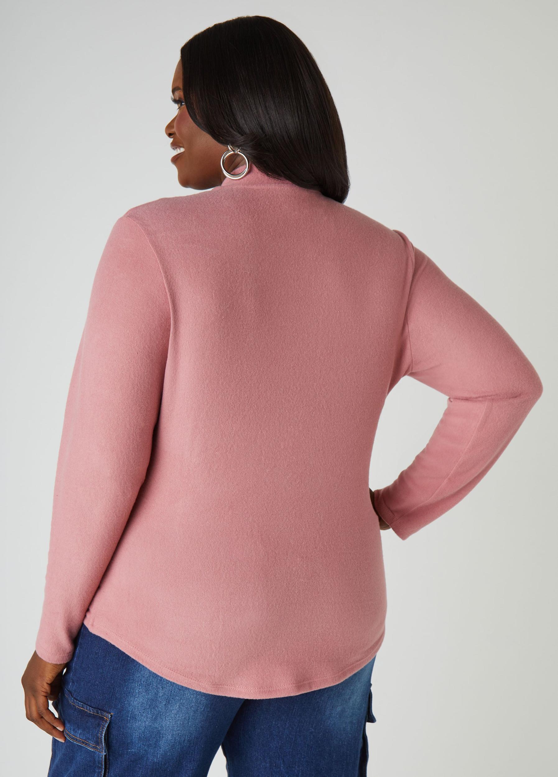 Faux Wrap Hacci Knit Top Product Image