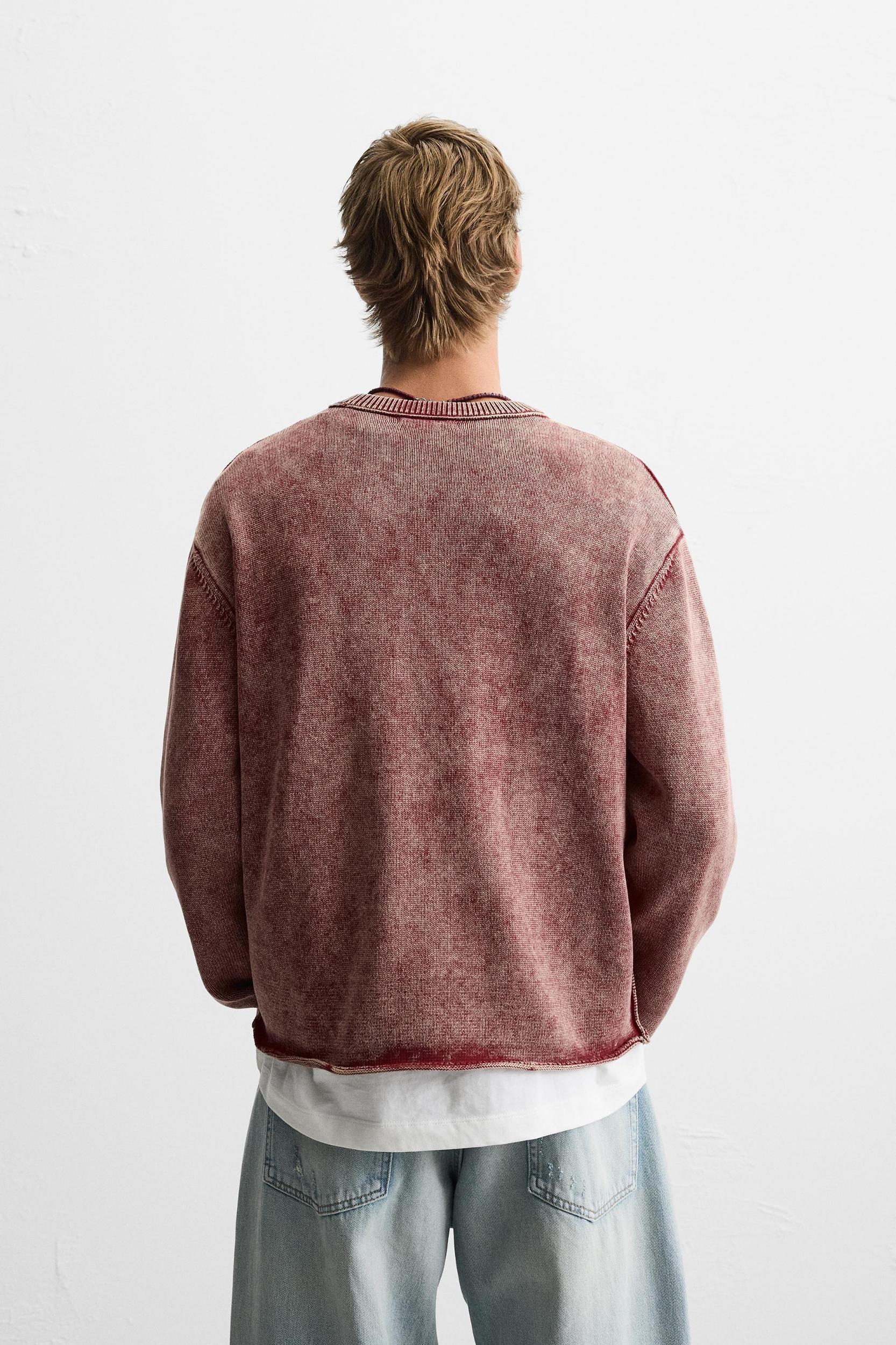 WASHED TEXTURED SWEATER Product Image