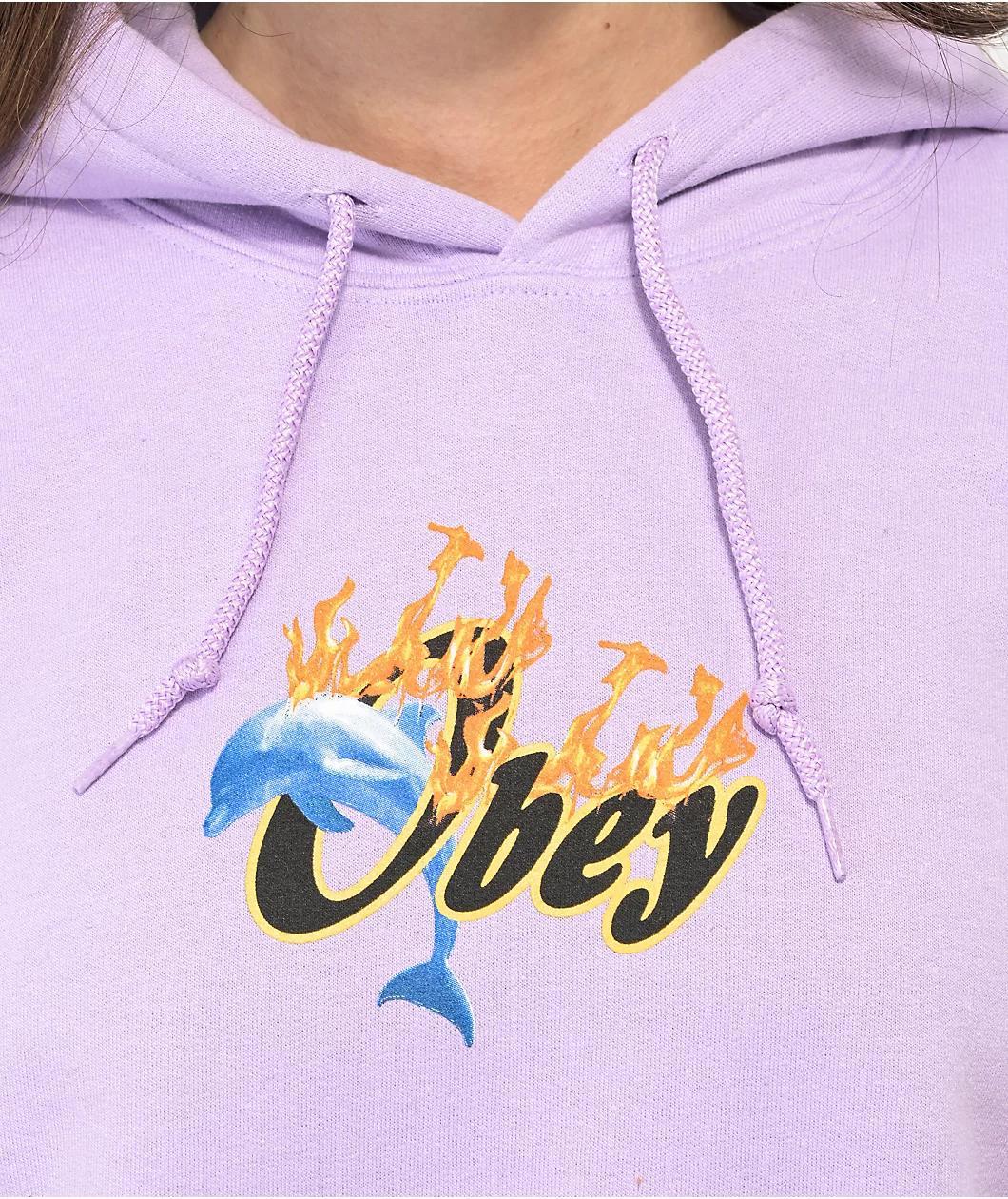 Obey Jumping Through Hoops Purple Hoodie Product Image