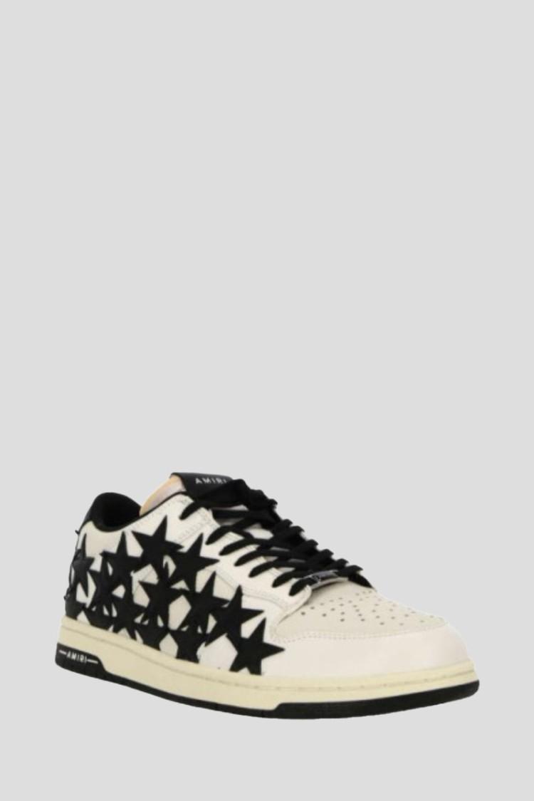 AMIRI Stars Brand-embossed Low-top Leather Trainers In Black Product Image