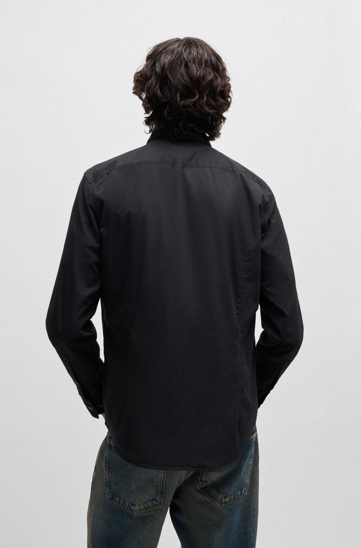 Slim-fit shirt in stretch-cotton canvas Product Image