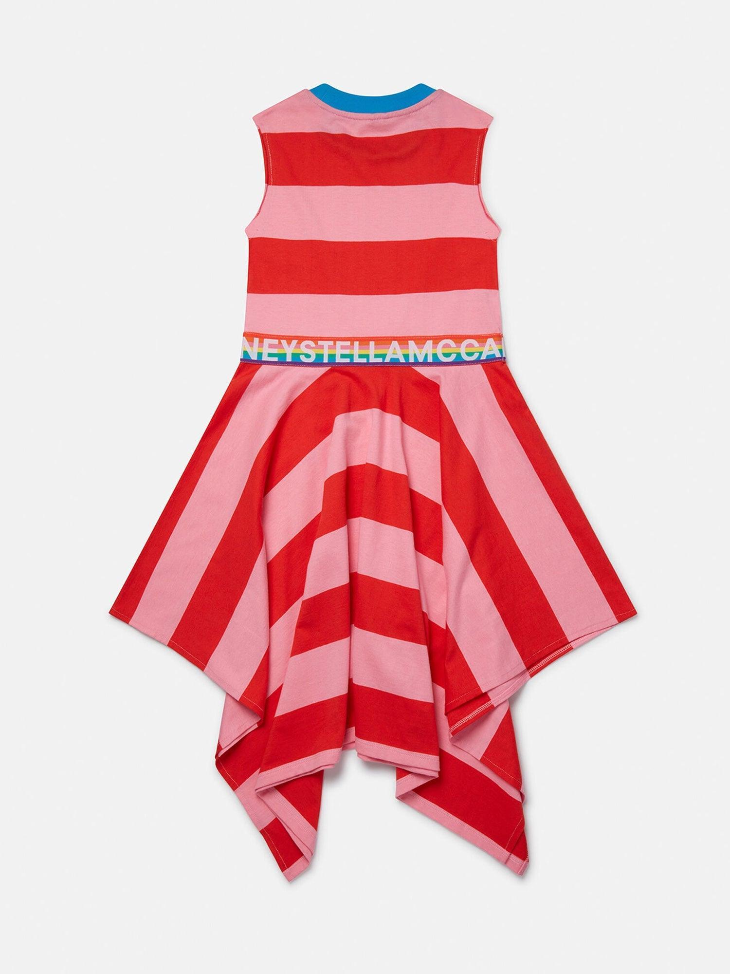 Stella McCartney Striped Dress With Stella Logo Tape Product Image