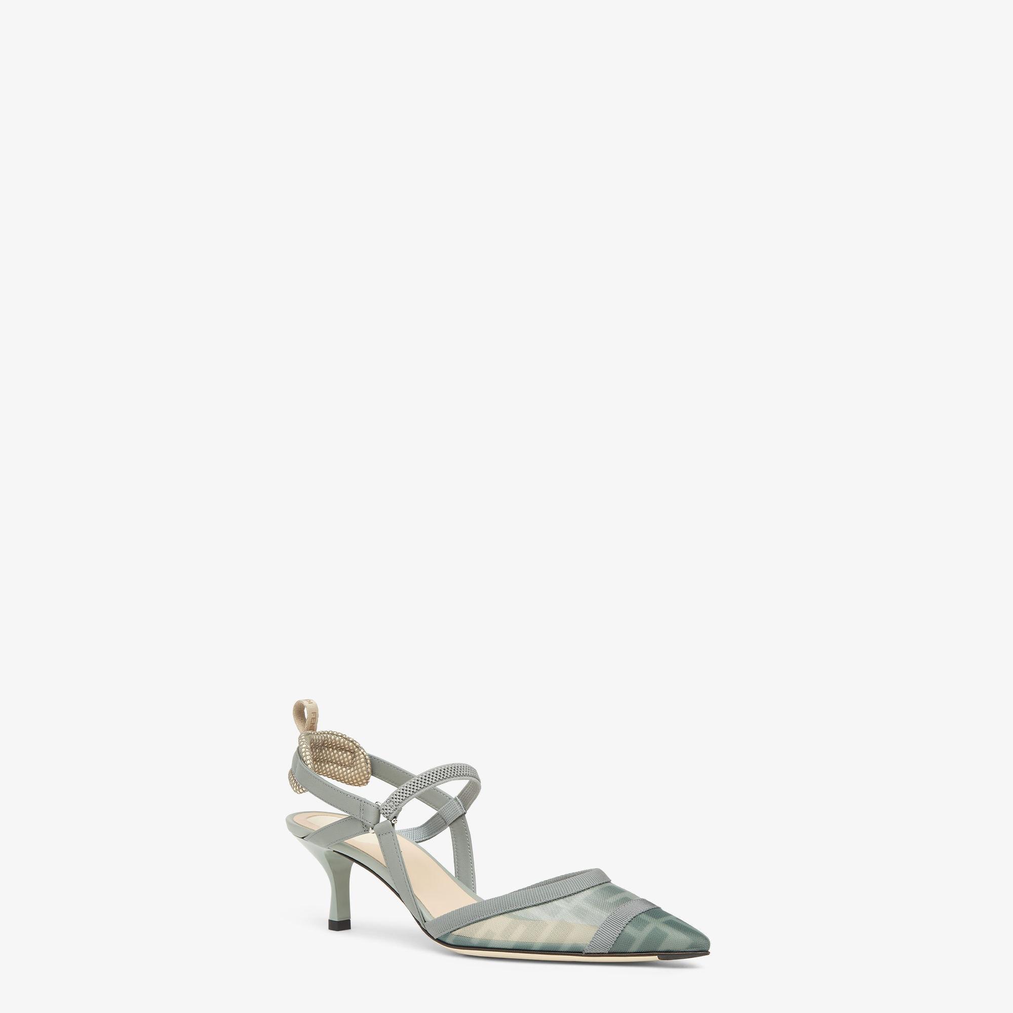 Colibrì LiteMatcha green FF mesh medium-heeled slingbacks Product Image