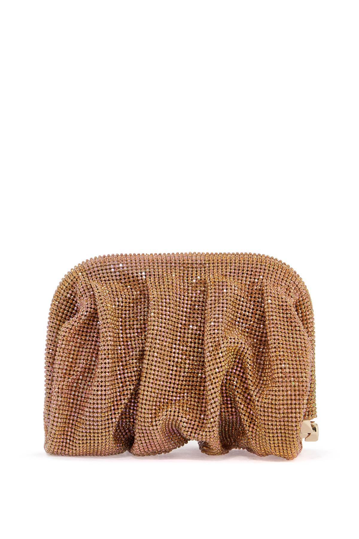 BENEDETTA BRUZZICHES La Petite Handbag In Gold Strass Mesh From The Venus Collection Product Image