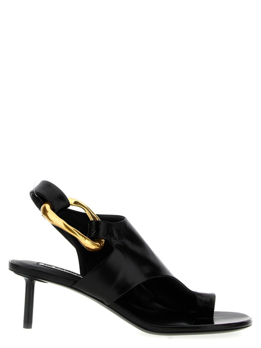 JIL SANDER Ovine Leather Pumps Shoes In Black Product Image