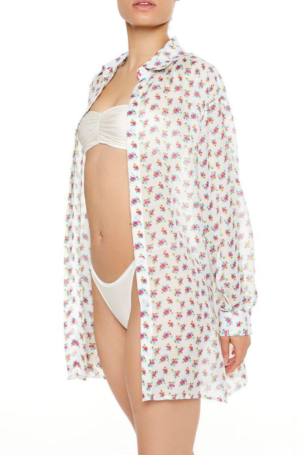 Floral Swim Cover-Up Shirt Dress | Forever 21 Product Image