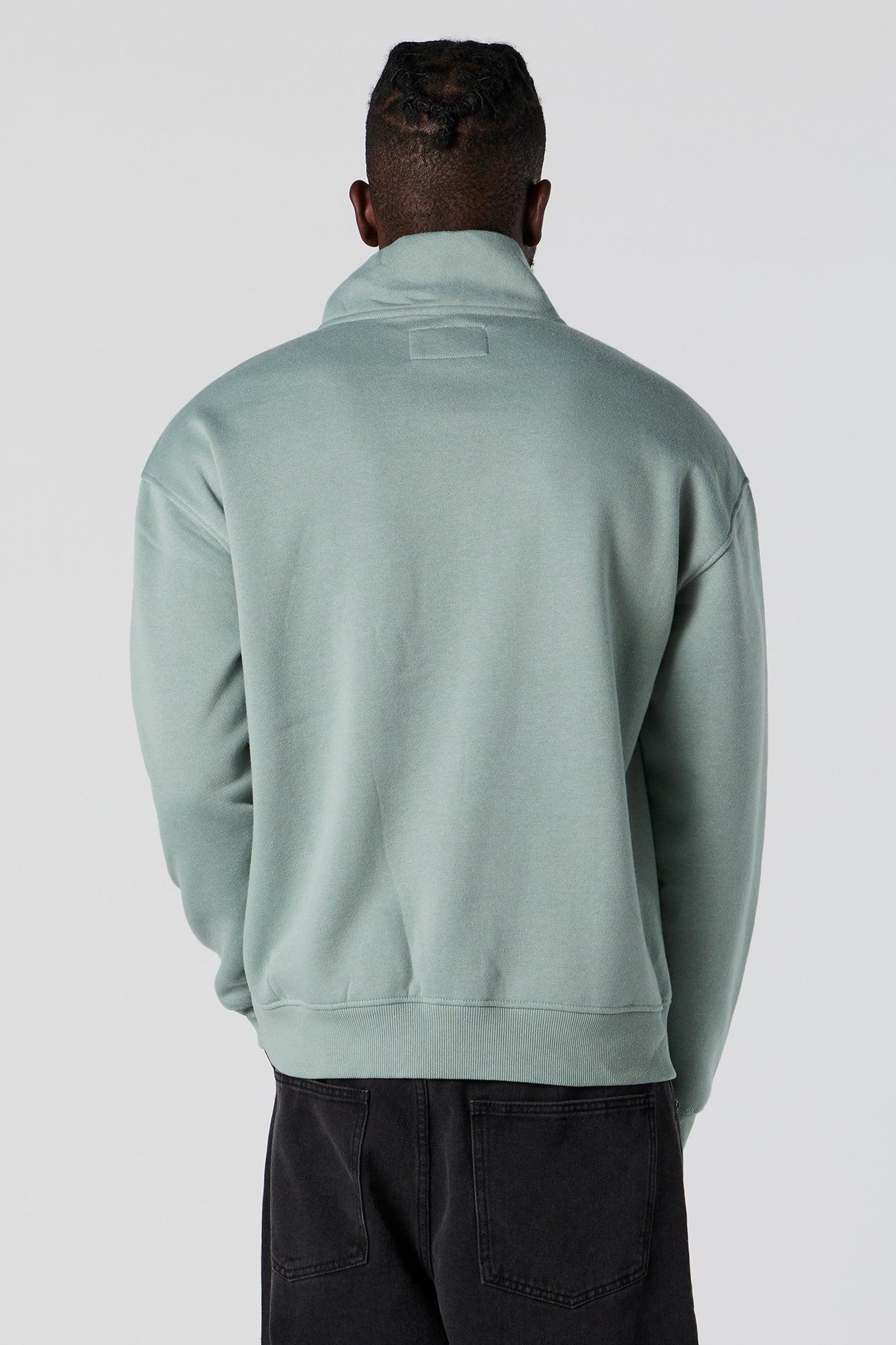 Half Zip Fleece Sweatshirt Male Product Image