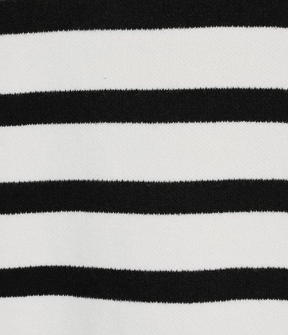 Moa Moa Long Sleeve Mock Neck Stripe Tunic Sweater Product Image