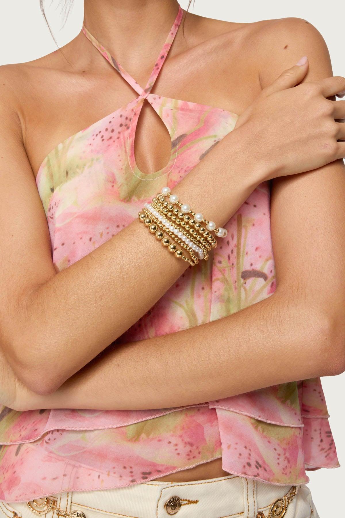 Glam Pearly Beaded Bracelet Pack Product Image