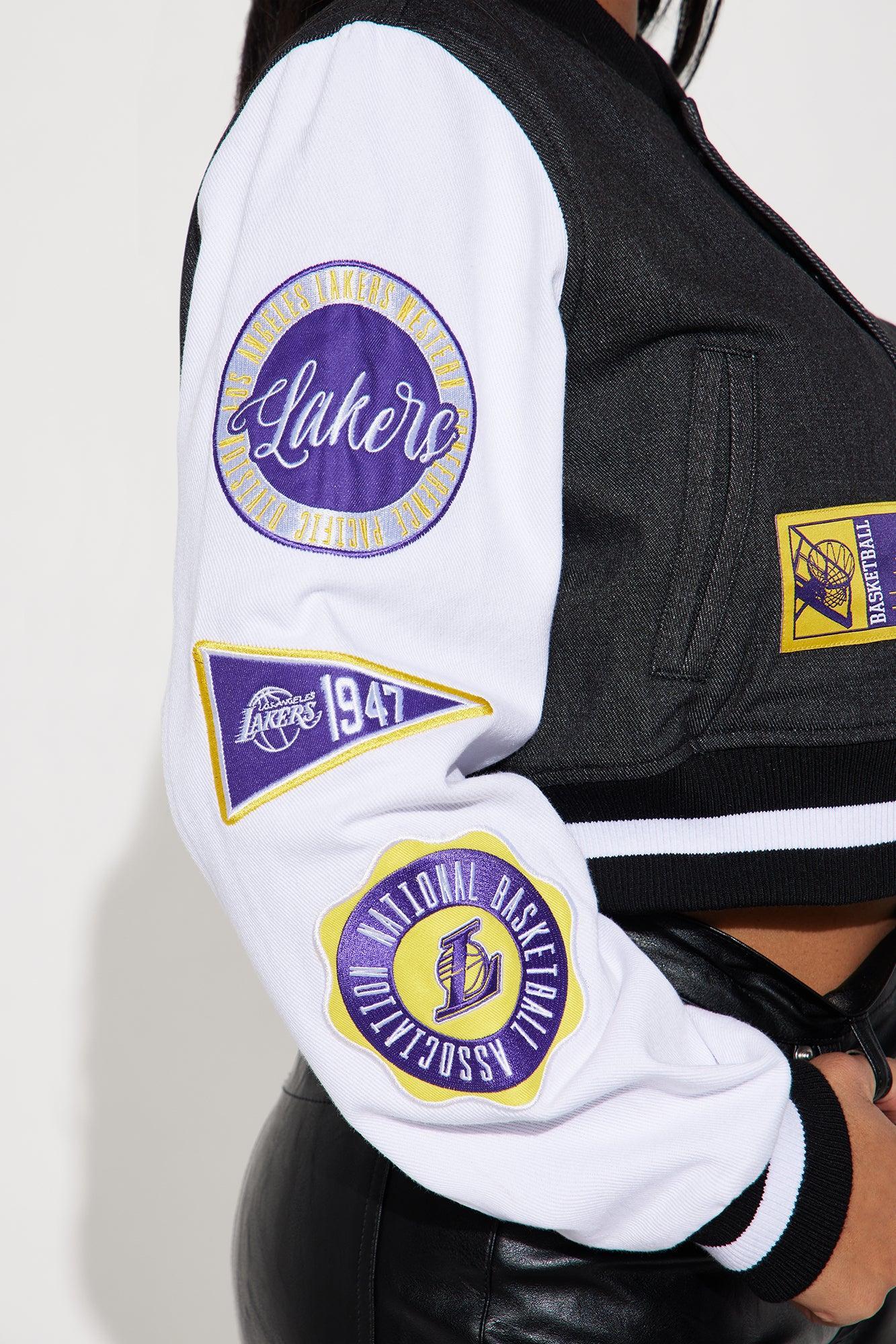 Lakers Home Game Jacket - Black Wash Product Image