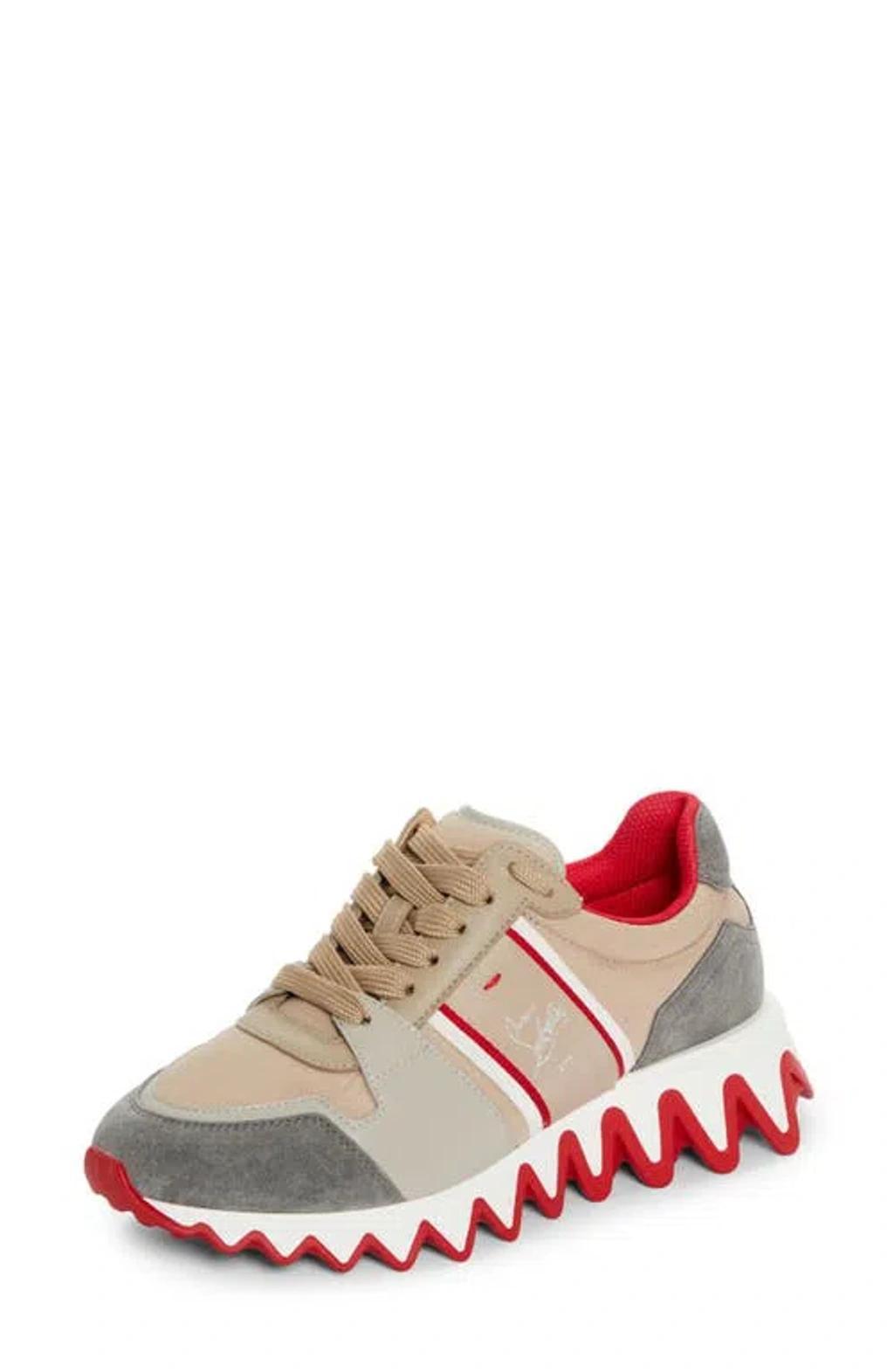 CHRISTIAN LOUBOUTIN Nastroshark Low Top Sneaker In Dark Red Product Image