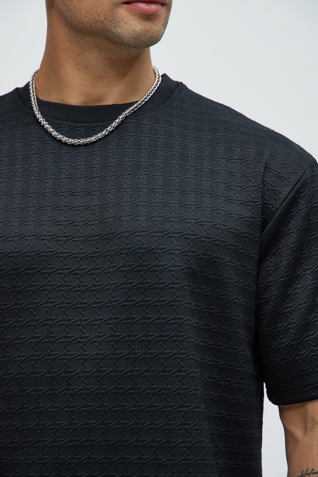 8 AM Textured Short Sleeve Tee - Black Product Image